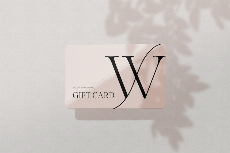 Gift card with a logo on a light background